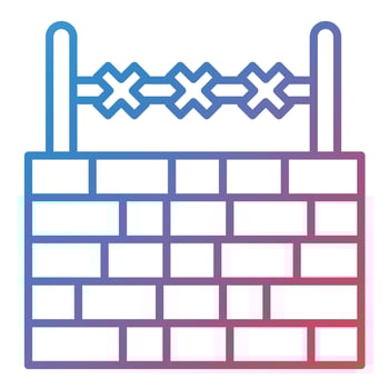 Border Line Gradient Icon vector