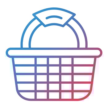 Basket Line Gradient Icon vector