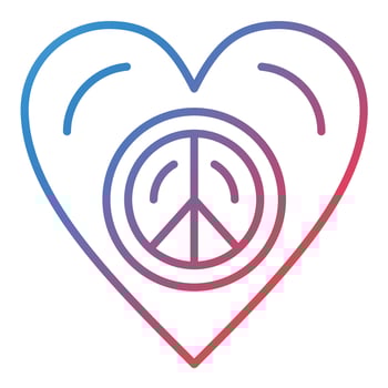 Pacifism Line Gradient Icon vector