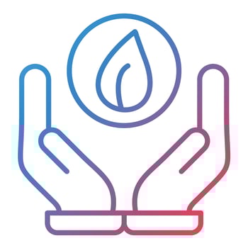 Sustainable Line Gradient Icon vector