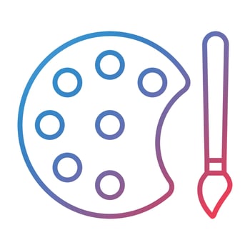 Color Palette Line Gradient Icon vector