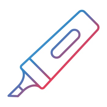 Highlighter Line Gradient Icon vector
