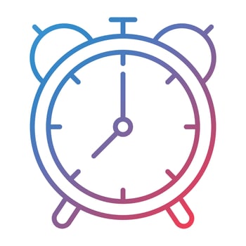 Alarm Clock Line Gradient Icon vector