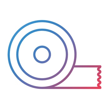 Stickey Tape Line Gradient Icon vector