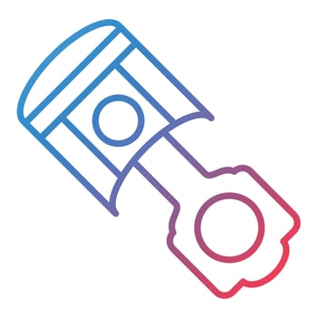 Piston Line Gradient Icon vector