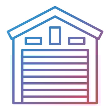 Garage Line Gradient Icon vector
