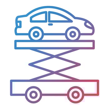 Car Lift Line Gradient Icon vector