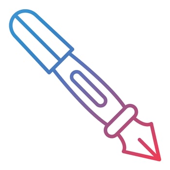 Fountain Pen Line Gradient Icon vector