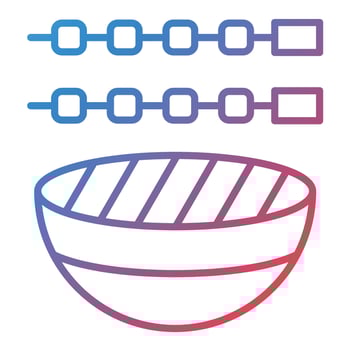 Barbecue Line Gradient Icon vector