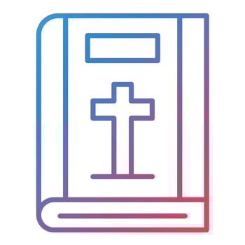 Bible Line Gradient Icon vector