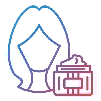 Hair Treatment Line Gradient Icon vector