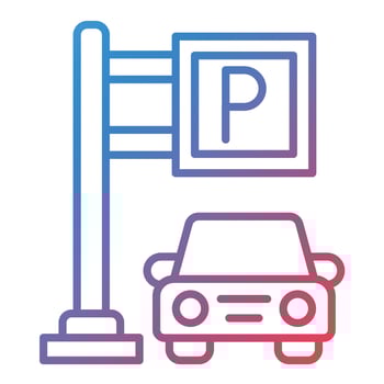 Parking Area Line Gradient Icon vector