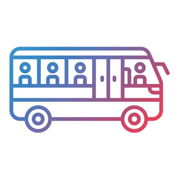 Public Transport Line Gradient Icon vector