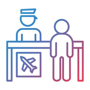 Information Line Gradient Icon vector