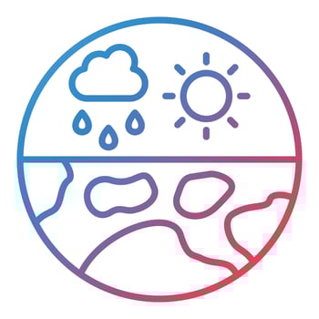 Climatization Line Gradient Icon vector