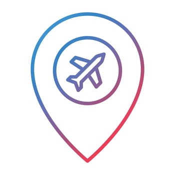 Location Line Gradient Icon vector