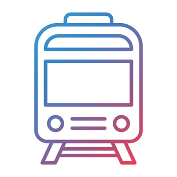 Train Line Gradient Icon vector