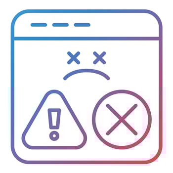 Website Dead Line Gradient Icon vector
