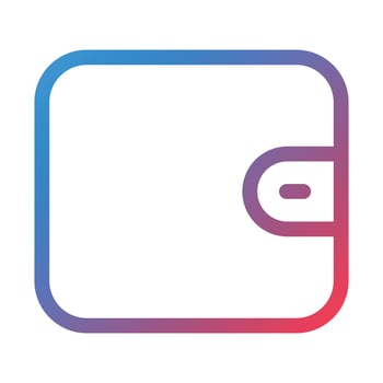 Wallet Line Gradient Icon vector