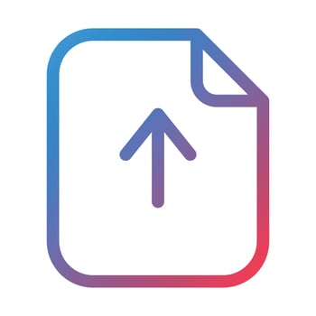 Upload Paper Line Gradient Icon vector