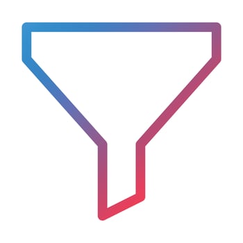 Filte Funnel Line Gradient Icon vector