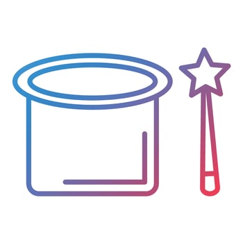 Magic Show Line Gradient Icon vector