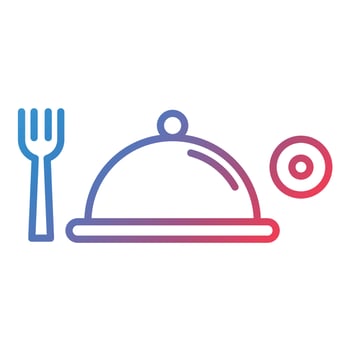 Catering Line Gradient Icon vector