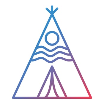 Wigwam Line Gradient Icon vector