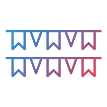 Garlands Line Gradient Icon vector
