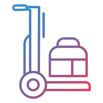 Baggage Truck Line Gradient Icon vector