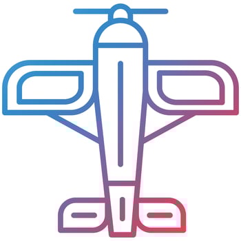Monoplane Line Gradient Icon vector