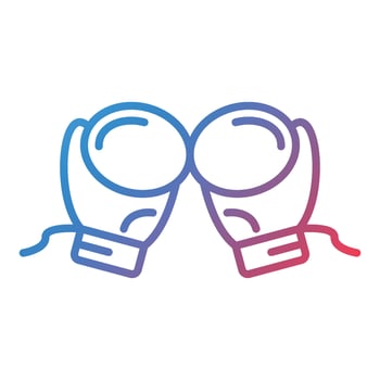 Boxing Gloves Line Gradient Icon vector