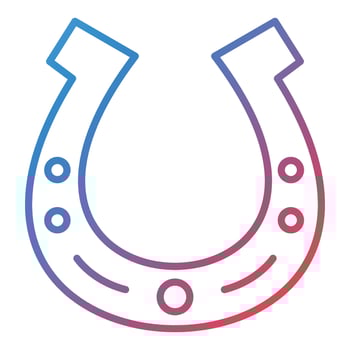 Horseshoe Line Gradient Icon vector