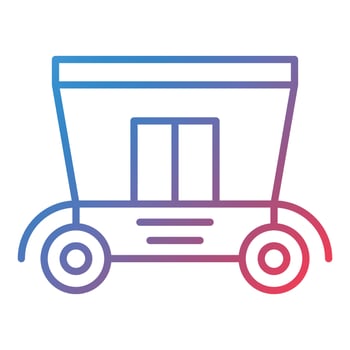Carriage Line Gradient Icon vector