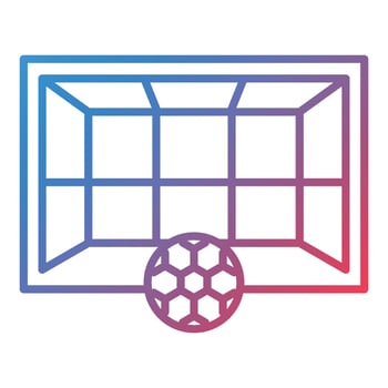 Football Goal Line Gradient Icon vector