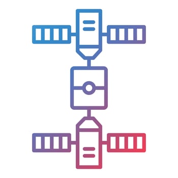 Space Capsule Line Gradient Icon vector