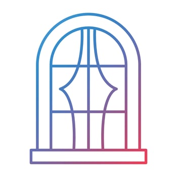 Window Line Gradient Icon vector