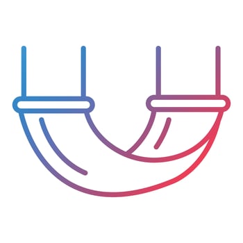 Hammock Line Gradient Icon vector