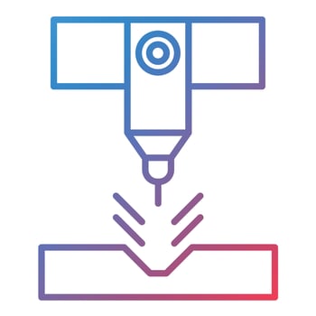 Plasma Laser Line Gradient Icon vector
