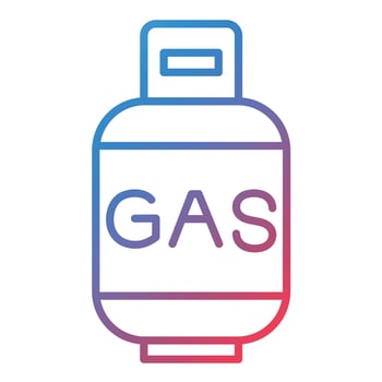 Gas Cylinders Line Gradient Icon vector