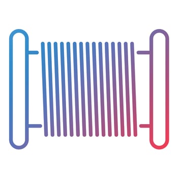 Cable Roll Line Gradient Icon vector