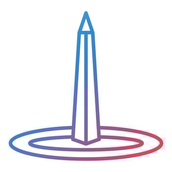 Obelisk Of Buenos Aires Line Gradient Icon vector