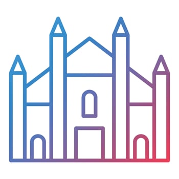 Milan Line Gradient Icon vector