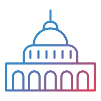 Vaticano Line Gradient Icon vector