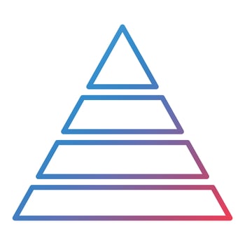 Pyramid Line Gradient Icon vector