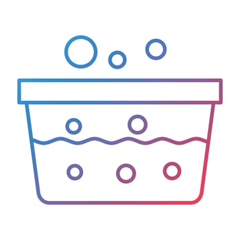 Surf Tub Line Gradient Icon vector