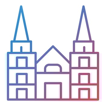 Cologne Line Gradient Icon vector