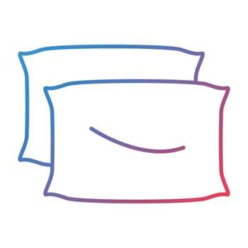 Pillows Line Gradient Icon vector