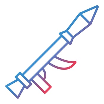 Bazooka Line Gradient Icon vector