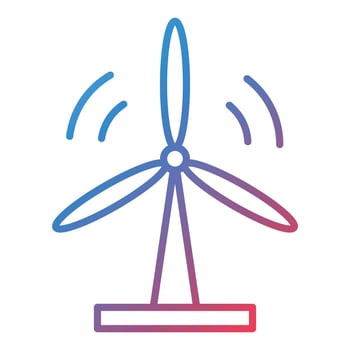 Spring Turbine Line Gradient Icon vector